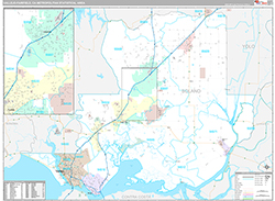 Vallejo-Fairfield Metro Area Wall Map Premium Style 2026